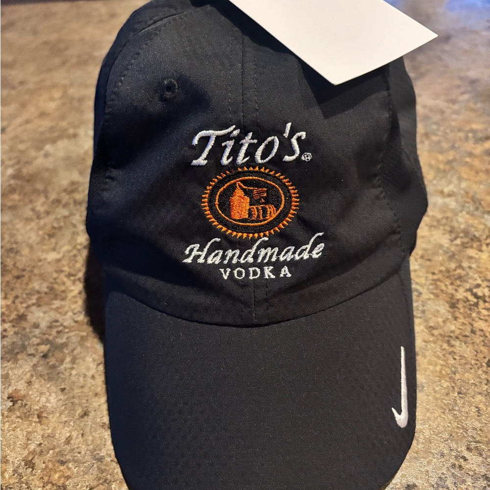 Nike Black Hat with Orange and White Embroidery- Titos